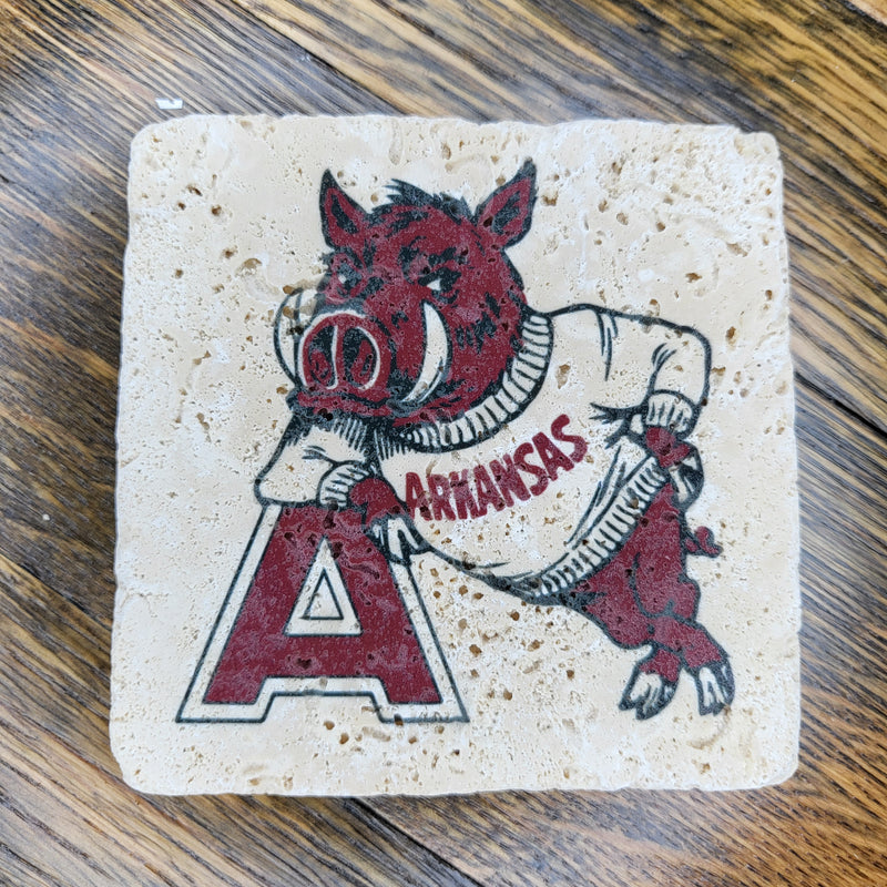 University of Arkansas Razorback on A Coaster