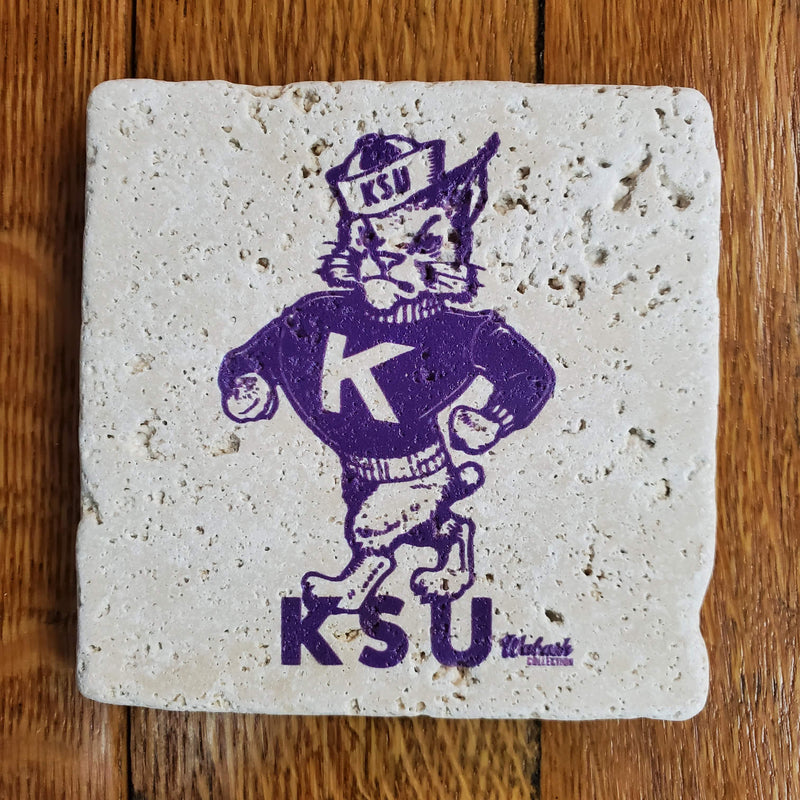 Kansas State Wildcats Heritage logo coaster