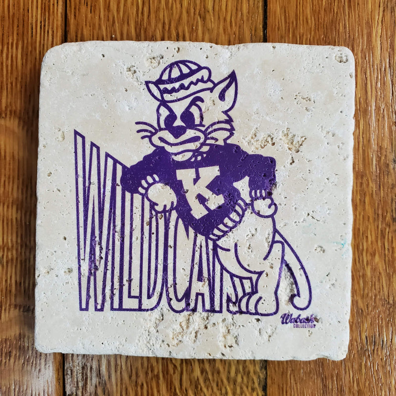 Kansas State Wildcats 1960 logo coaster
